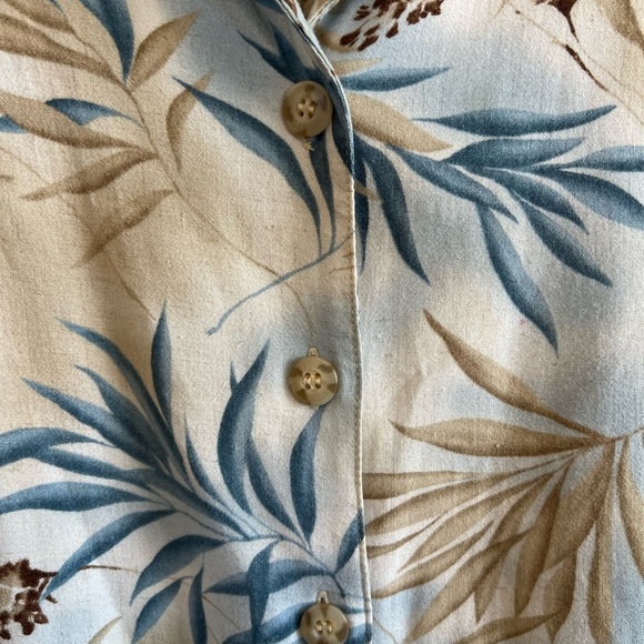 Alfred Dunner vintage button up scalloped hem women’s size 16 linen blend - Picture 5 of 7